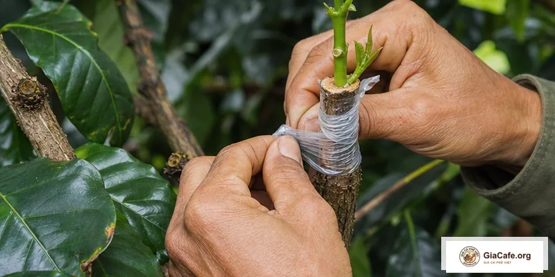 Kỹ thuật ghép cải tạo cà phê khi vườn cần phục hồi