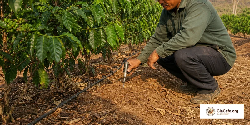Tưới nước cho cà phê bao nhiêu là đủ: Kinh nghiệm thực tế cho người làm cà phê